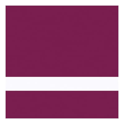 24" x 24" x 1/16" Brushed Satin Burgundy/White Gemini Duets Select
