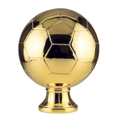 10 1/2" Gold Soccer Ball Resin
