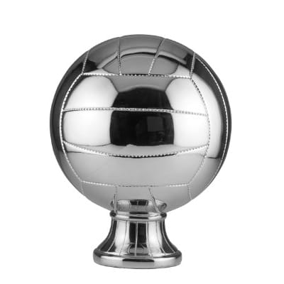 10 1/2" Silver Volleyball Resin