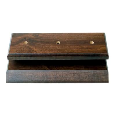 4 3/4" x 9 3/4" x 3/4" Cherry Finish Slant Front 2-Post Base