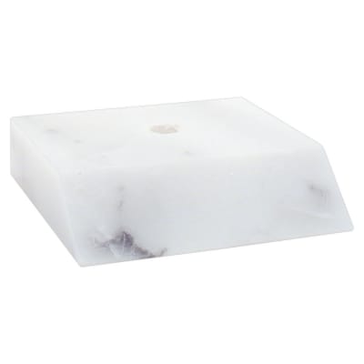 2 5/8" x 4" White Centerhole Countersunk Slant Front Trophy Marble