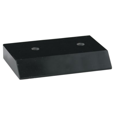 Black 3 1/8" x 5" 2-Hole Countersunk Slant Front Trophy Marble
