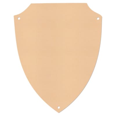 5 1/4" x 6 5/8" Satin Gold Aluminum Shield Plaque Plate