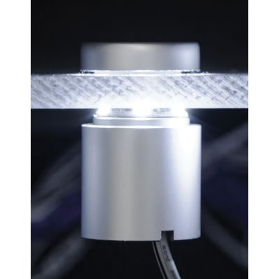 1.25" x 1" Kota Pro Satin Silver, LED=White