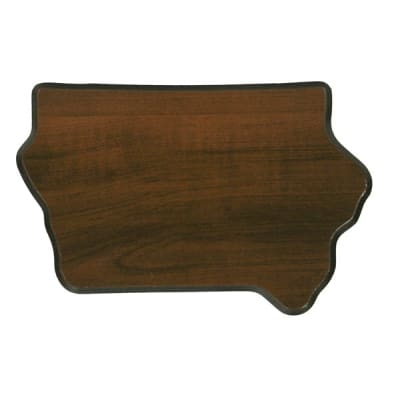 8 5/8" x 12 3/4" Walnut Finish Black Edge Iowa State Plaque