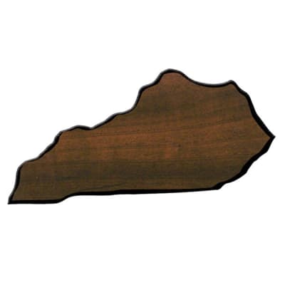 5 1/4" x 11" Walnut Finish Black Edge Kentucky State Plaque