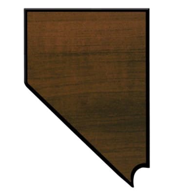 6 3/4" x 9 3/4" Walnut Finish Black Edge Nevada State Plaque