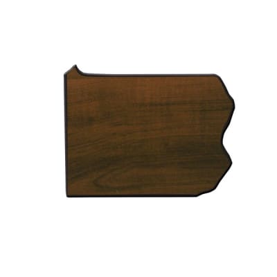 6 1/2" x 8 1/2" Walnut Finish Black Edge Pennsylvania State Plaque