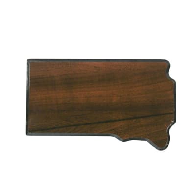 6" x 10" Walnut Finish Black Edge South Dakota State Plaque