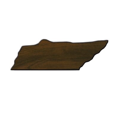 4" x 15" Walnut Finish Black Edge Tennessee State Plaque