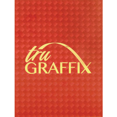 12" x 24" x .018" Red Carbon Fiber Tru Graffix Brass Plated Steel