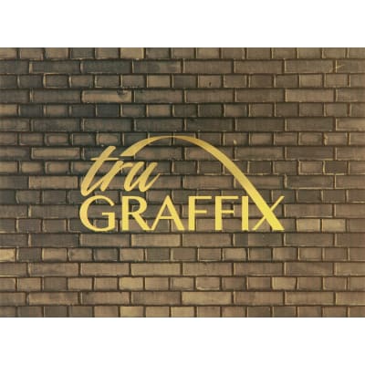 12" x 24" x .018" Black Brick Tru Graffix Brass Plated Steel