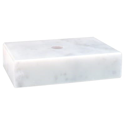 2" x 3 1/2" White Centerhole Countersunk Trophy Marble
