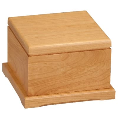 4 1/2" Red Alder Pet Urn with Laserable Lid