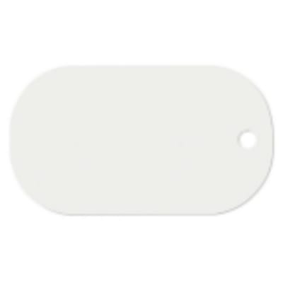 2 1/4" x 4" White Sublimatable UVSub Aluminum Dog Tag