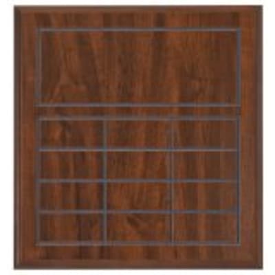11 3/4" x 12 3/4" Value Cherry Finish Blank Perpetual Plaque for 12 Plates