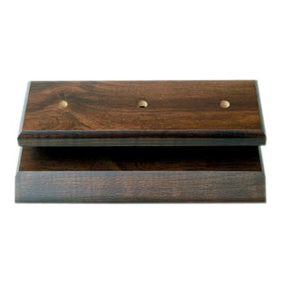 3 3/4" x 8 1/4" x 3/4" Value Cherry Finish Slant Front 2-Post Base Only