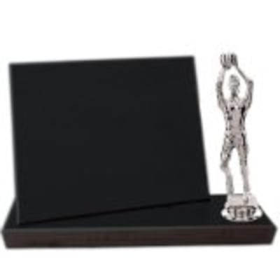 8" x 6" Value Black Finish Standup Plaque