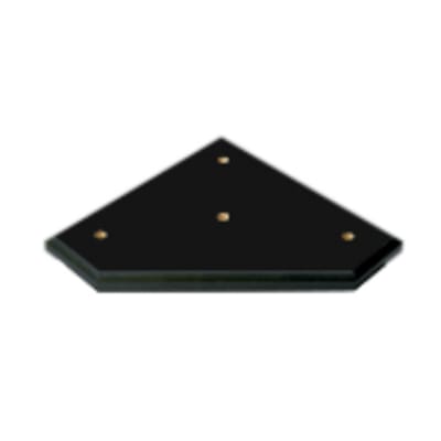 7 1/4" x 7 1/4" x 5/8" Value Matte Black Finish 3-Post Lid Only