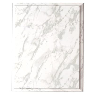 10 1/2" x 13" White Marble Finish Plaque