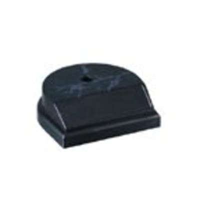 3 3/8" x 3 5/8" Black Marble Centerhole Countersunk Weighted Plastic Base