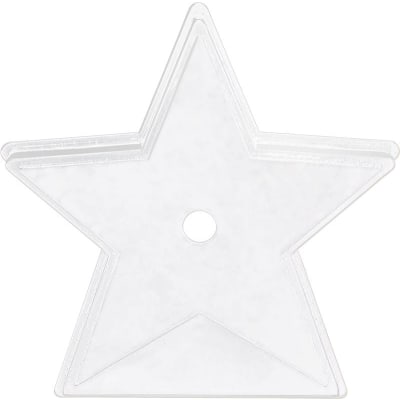 4 3/4" x 4 3/4" White Star Centerhole Countersunk Weighted Plastic Base