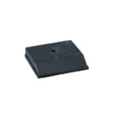 3" x 3 1/2" Black Marble Centerhole Countersunk Weighted Plastic Base