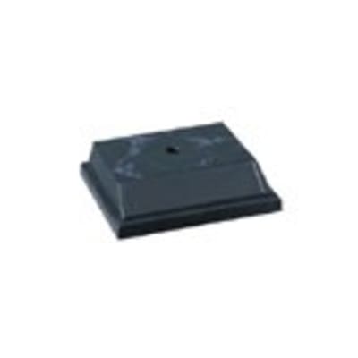 3 5/8" x 4 3/8" Black Marble Centerhole Countersunk Weighted Plastic Base