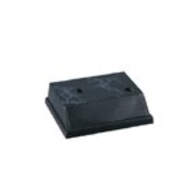 3 1/4" x 4" Black Marble 2-Hole Countersunk Weighted Plastic Base