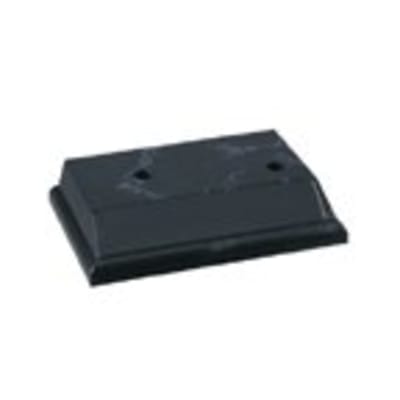 3 5/8" x 5 3/8" Black Marble 2-Hole Countersunk Weighted Plastic Base