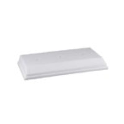 4 3/4" x 9 1/4" White 3-Hole Countersunk Weighted Plastic Base
