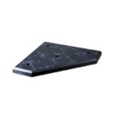 7 1/4" x 7 1/4" Black Marble 4-Hole 1-Countersunk 3-Post Weighted Plastic Lid