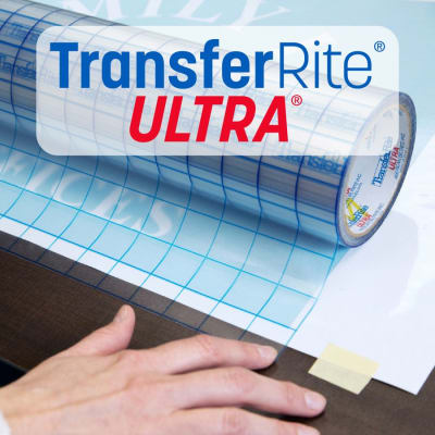 6" TransferRite Ultra Clear 310G With Grid Medium Tack Application Transfer Film