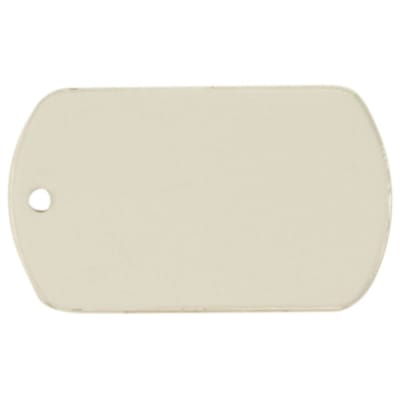 1 1/8" x 1 7/8" White Sublimatable Dog Tag