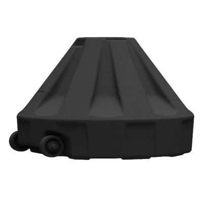 Black 18" x 12" Roll-A-Post Black Base