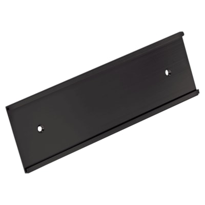2" x 12", Black, Kota Pro Aluminum Wall Bracket with Mounting Holes, Fits 1/16" Thick Plastic Insert