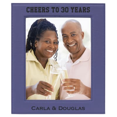 8" x 10" Purple Laserable Leatherette Photo Frame