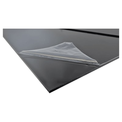 24" x 48" x 1/8" Black Cast Acrylic Sheet Stock/Double Sided Masking