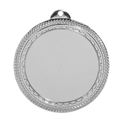 2" Bright Silver 1 1/2" Insert Holder Laserable BriteLazer Medal