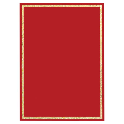 4" x 6" Red Florentine Frame Designer Plaque Plate