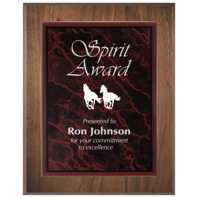 6" x 8" Red Marble Acrylic Plaque Plate
