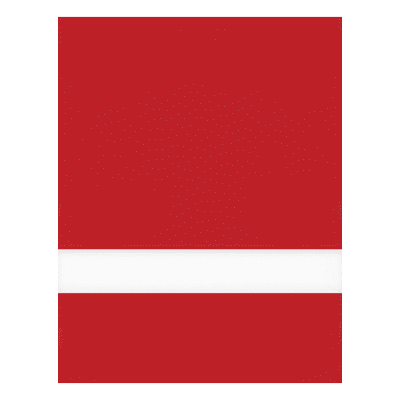 24" x 24" x 1/16" Red/White Matte Duets Rotary Indoor Plastic