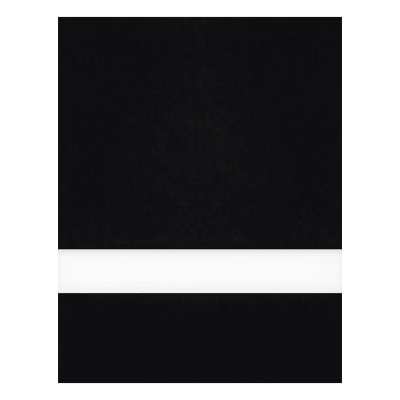 12" x 24" x 1/16" Black/White Matte Duets Rotary Indoor Plastic