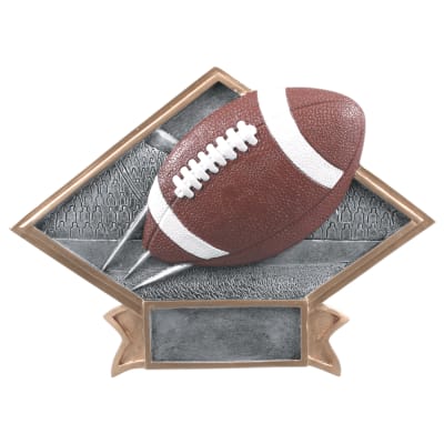 8 1/2" x 6" Football Diamond Plate Resin