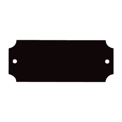 2 1/2" x 1" Black Brass Laserable Perpetual Plate