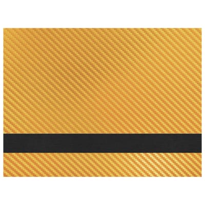 12" x 24" Gold Carbon Fiber/Black Laserable Leatherette Sheet Stock
