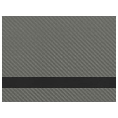 12" x 18" Gray Carbon Fiber/Black Lasaerable Leatherette Sheet Stock with Adhesive