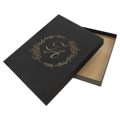 8 x 10 Black/Gold Lazerburst Plaque Presentation Box