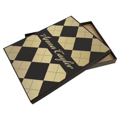 9 x 12 Black/Gold Lazerburst Plaque Presentation Box