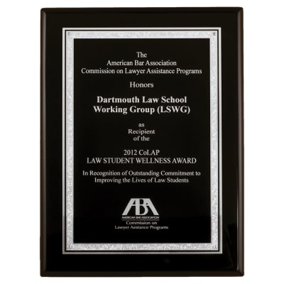 7" x 9" Airflyte Black Piano Finish Plaque with Black Laser Engravable Aluminum Florentine Silver Border Plate